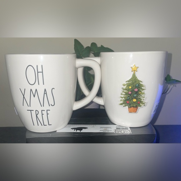 Set of 2 Rae Dunn OH XMAS TREE Double Sided Mug - Picture 7 of 7
